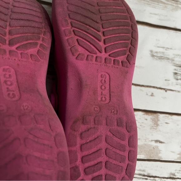 Kids Pink Crocs Mary Jane Style Size‎ 12 double strap - Picture 8 of 11